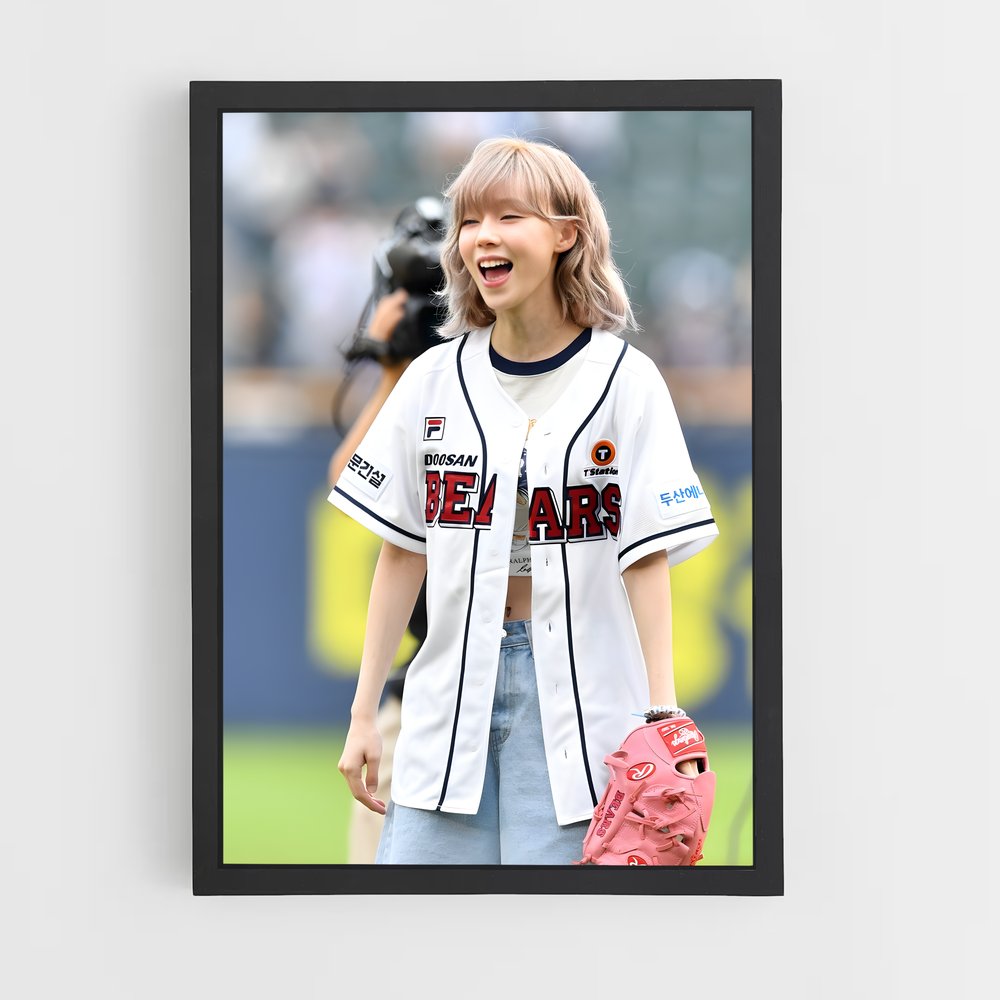 Poster Sourire de Championne – affiche Baseball (vue 2)